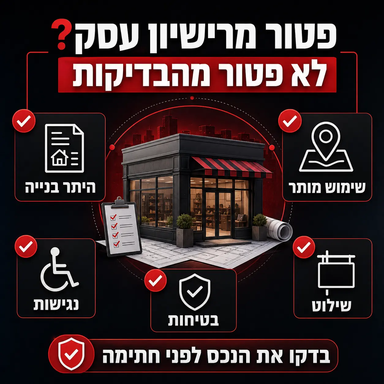 מי צריך רשיון עסק? | אינפוגרפיקה