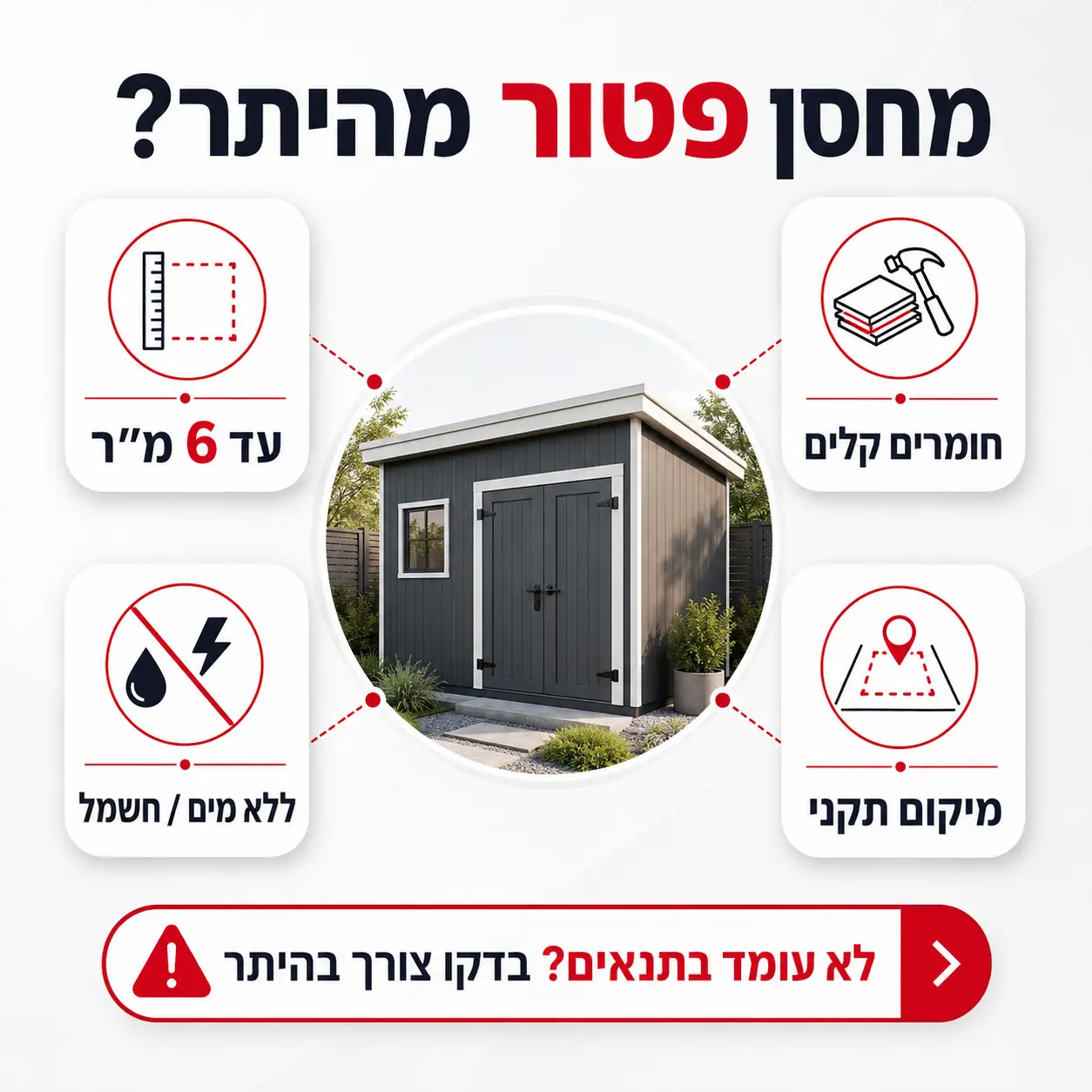 בניית מחסן בחצר | אינפוגרפיקה